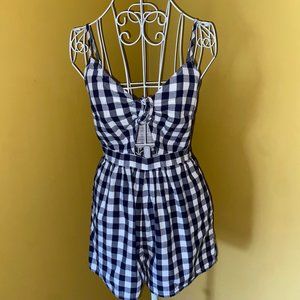 American Eagle Gingham Romper